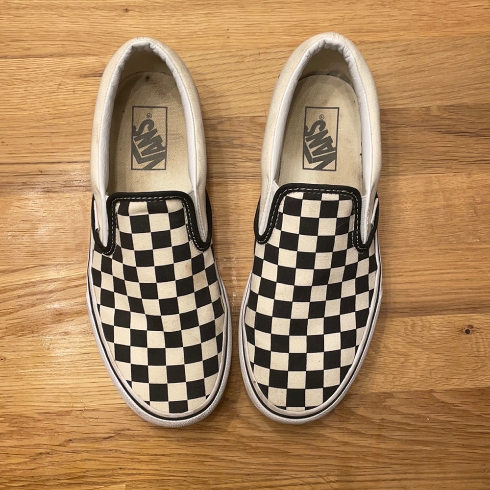 Platform Checkerboard Vans Slip-On